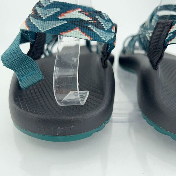 Chaco Women ZX/2 Sandal Size 10 Outdoor Hike Teal Strappy Thong Adjustable Shoe - Picture 8 of 14